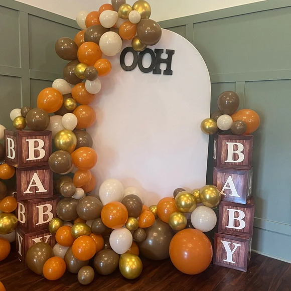 NWOT Cardboard “Blocks” spelling BABY. Baby Shower decorations. - Picture 2 of 3